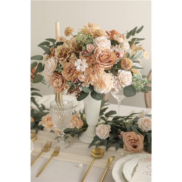 Artificial Flowers Combo Box Set Faux Flowers Bulk Flower Leaf with Stems DIY - Picture 3 of 7